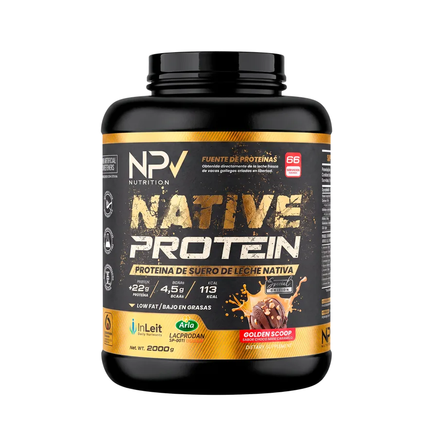 Native Protein Golden Scoop, chocolate, cacahuete y caramelo